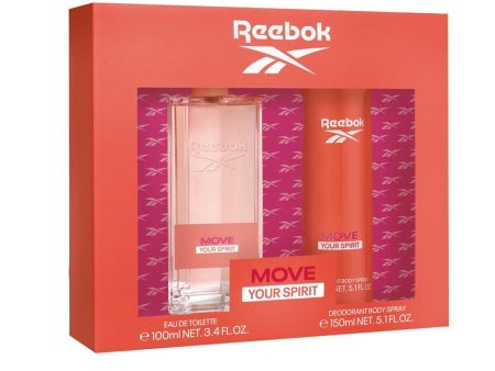 Cofanetto Profumo Donna Reebok EDT Move Your Spirit 2 Pezzi For Sale