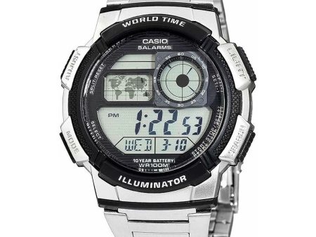 Orologio Uomo Casio AE-1000WD-1AVEF Digitale Acrilico Nero Grigio Argentato (Ø 45 mm) Fashion