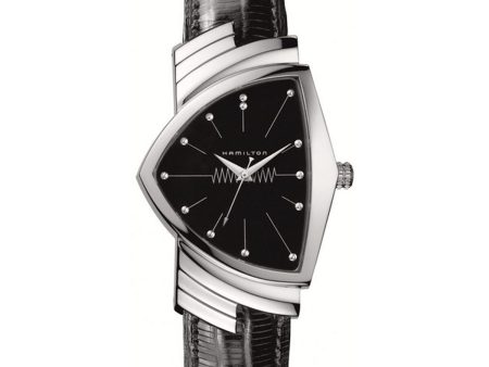 Orologio Uomo Hamilton VENTURA SS BLACK DIAL - BLACK LEATHER STRAP Online Sale